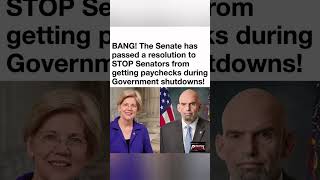 Post highlights Senate resolution stopping senator pay during government shutdowns. #Senate