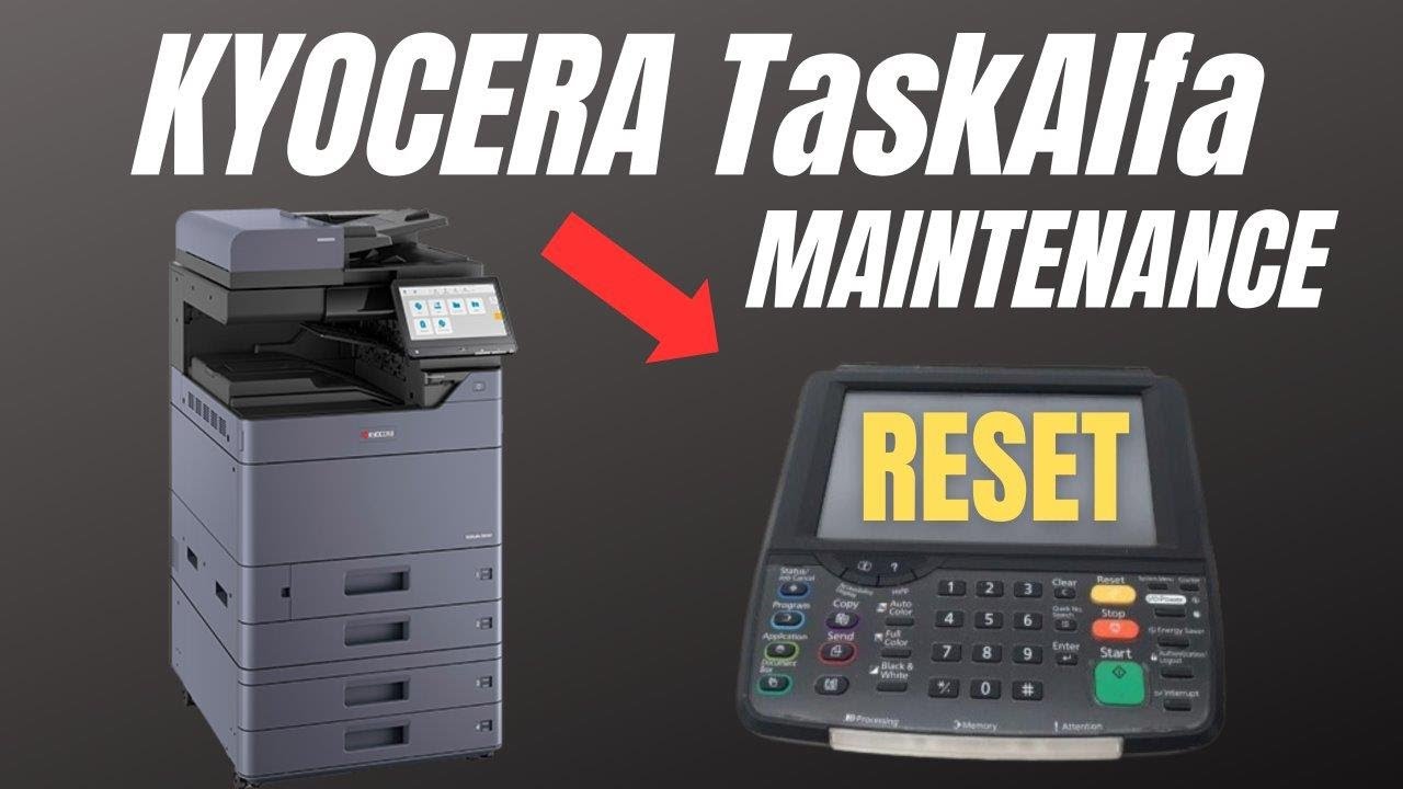 Kyocera Taskalfa 3501i 4500i 4501i 5501i Reset Maintenance Youtube