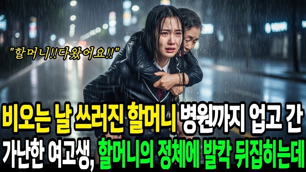 난하다고 무시를 당하던 여고생이, 폭우 속에서 쓰러져 있던 할머니를 목숨 걸고 구했다  며칠 후, 그 할머니의 놀라운 정체가 밝혀진다ㅣ사연라디오ㅣ오디오북ㅣ삶의지혜
