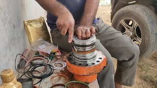 excavator Tata 200  Hydraulic  Bucket cylinder seal kit change/ how to change hydraulic seal on site