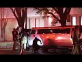 Hummer limousine catches on fire in Midtown Houston, TX