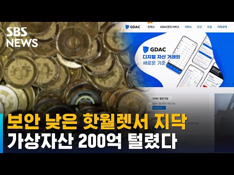   보안 낮은 핫월렛서 지닥 가상자산 200억 털렸다 SBS