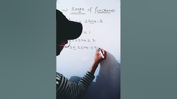 range of trigonometry function || #mathshorts#rangeoffunction#range#viralmath#11thclassmath