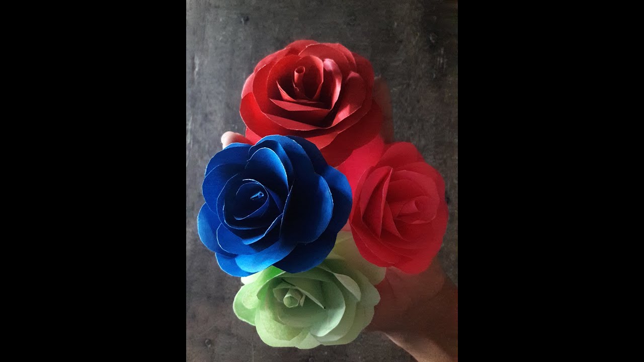 How to make easy paper Roses Realistic Wall hanging paper flower