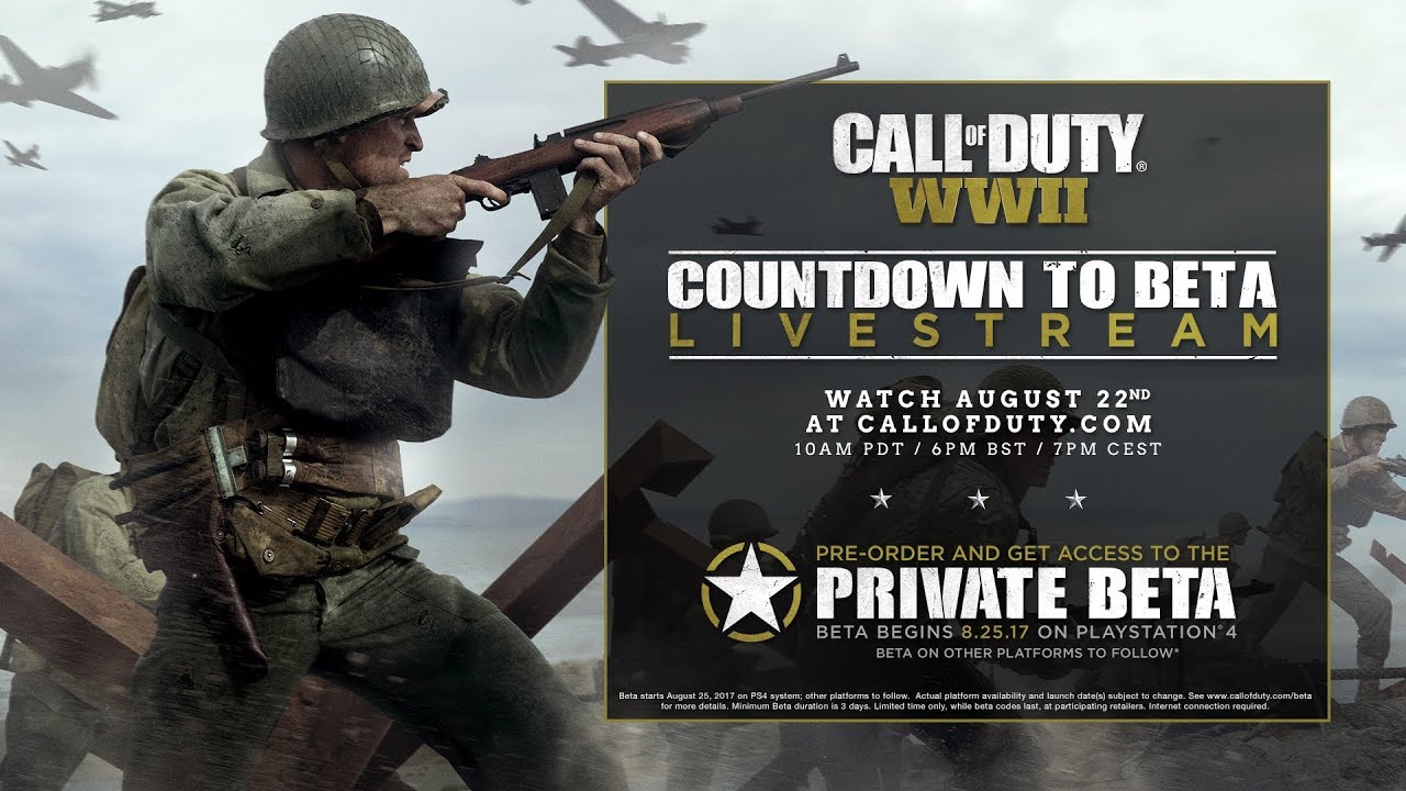 Requisitos de Call of Duty: WWII, beta abierta el 29 de septiembre en PC