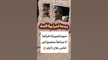 سورة قصيرة إذا قرأتها ليلاً 21 مرة تفتح لك أبواب الرزق بإذن الله