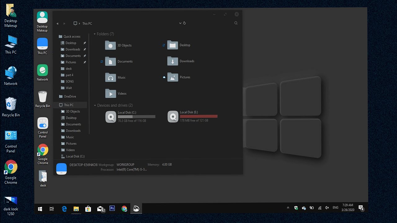 Windows 10 Dark Themes preview 2020 | Desktop Makeup |
