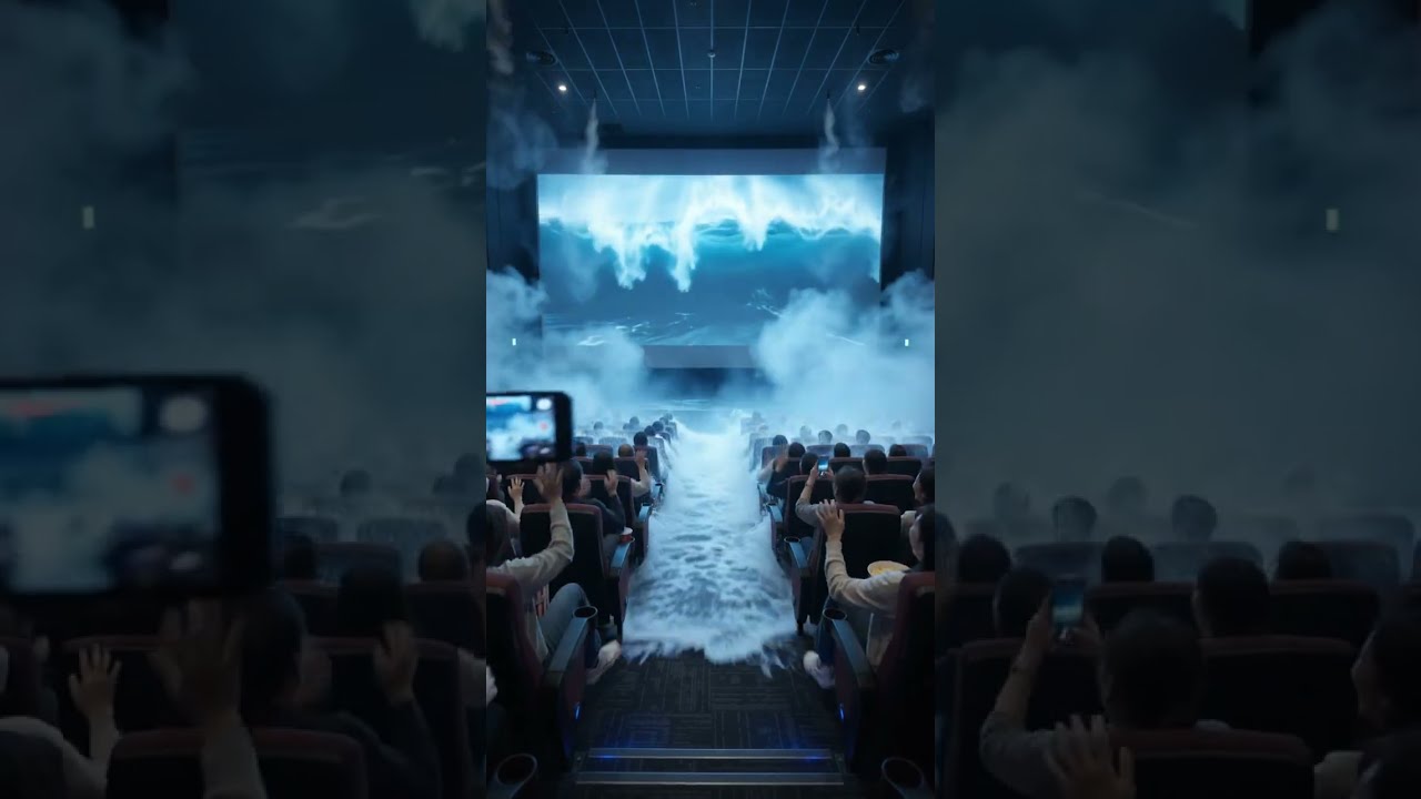 4DX Cinema Japan Is INSANE! 😱🌊 Tsunami Comes Out of Screen #Shorts