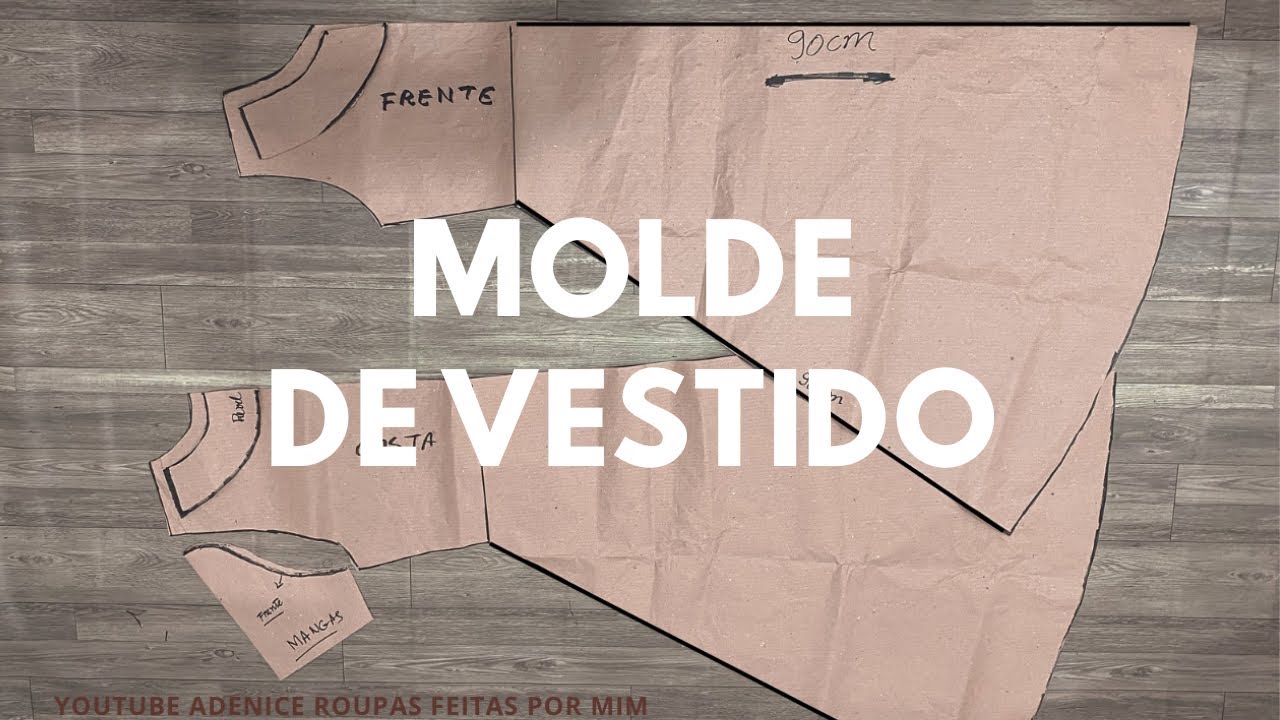 como fazer molde fácil vestido evasê
