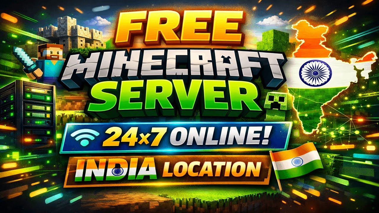 Free Minecraft Server Hosting 24x7 Online India Location