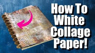 How To Make White Patterned Tissue Paper For Collage - Mixed Media Tutorial