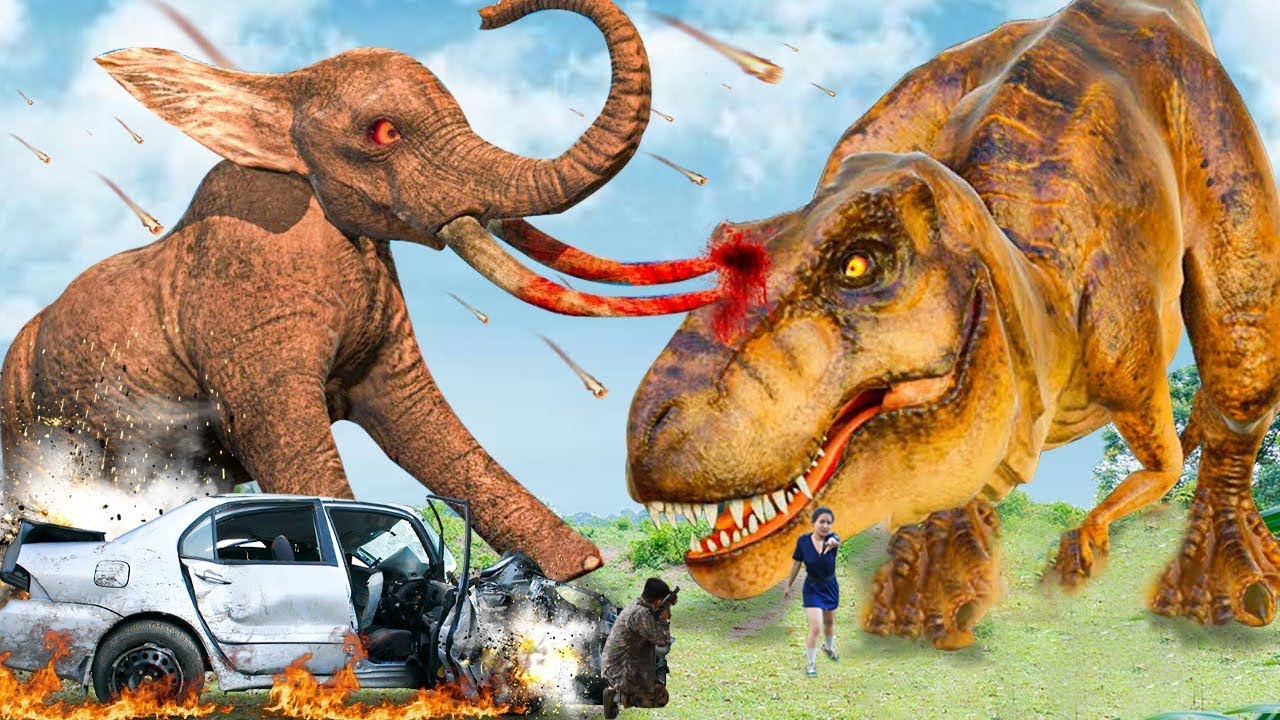 Blockbuster T-rex Chase 2023 | T-rex Attack | Jurassic Park Fan Made Movie NEW HOT Movie @Ms. Sandy
