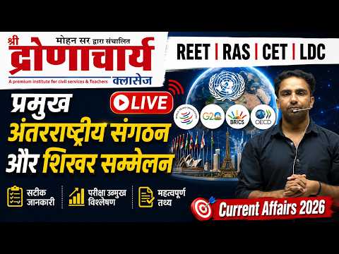 प्रमुख अंतरराष्ट्रीय संगठन और उनके मुख्यालय 2026 | International Organizations & Summits | Rahul Sir