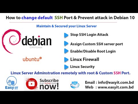 How to change the default SSH port number  in Debian 10 | Easy IT