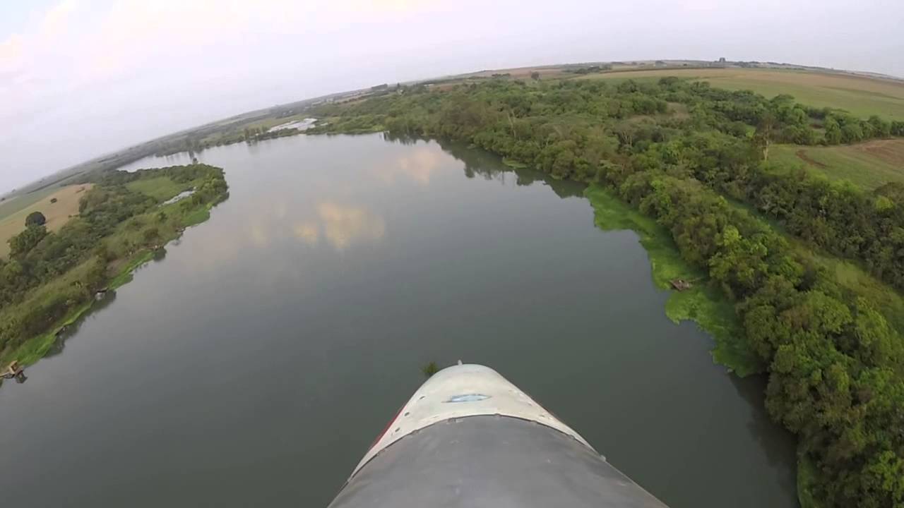 VOO SOBRE O RIO PARANAPANEMA E BARRAGEM
