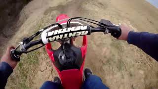 Riding with my CRF150 Honda.