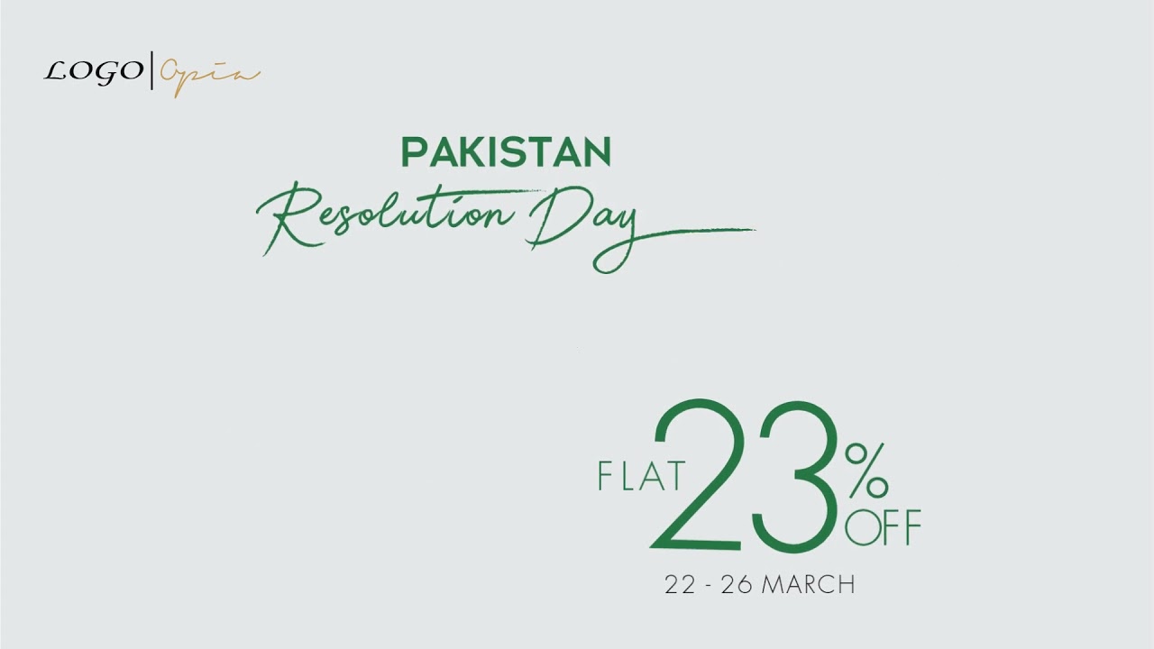 Pakistan Resolution Day Sale Flat 23% off LOGO Shoes
