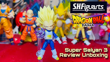 S.H. Figuarts Dragon Ball Daima Super Saiyan 3 Vegeta Mini Action Figure Review Unboxing 