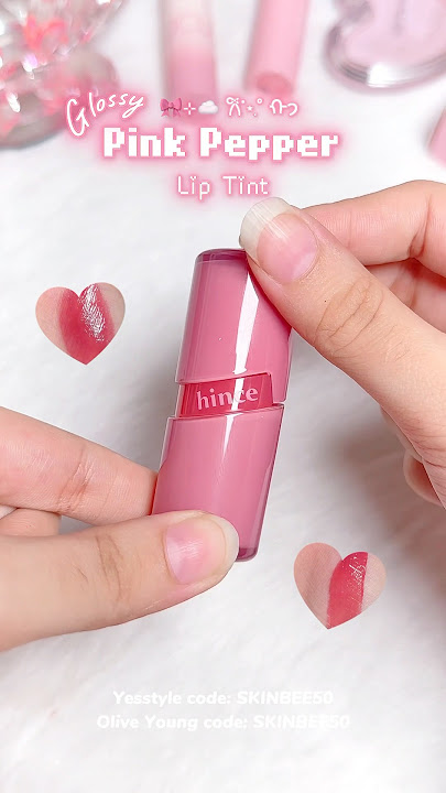 Hince glow gel tint (Pink Pepper) 💕 #liptint #yesstyle #shortvideo #lipgloss #kbeauty #asmr