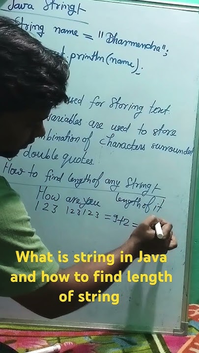 What is string in Java and how to find length of string - YouTube