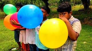 Outdoor fun with Flower Balloon and learn colors for kids by | kids 217