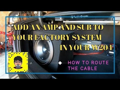 MERCEDES benz W204 C300 HOW TO ADD AN AMP AND SUB TO YOUR FACTORY SYSTEM with Line output Converter