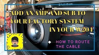 MERCEDES benz W204 C300 HOW TO ADD AN AMP AND SUB TO YOUR FACTORY SYSTEM with Line output Converter