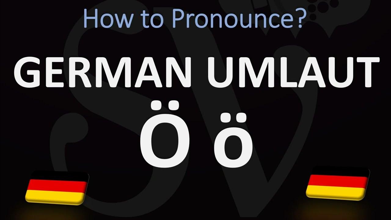 How to pronounce in german umlaut youtube