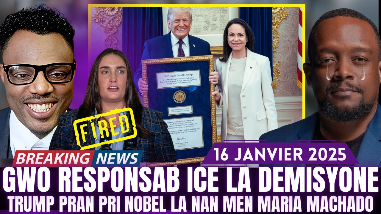GWO NOUVEL:RESPONSAB DEPOTASYON YO DEMISYONE,TRUMP AKSEPTE PRI NOBEL LA,OTAN DIVIZE,