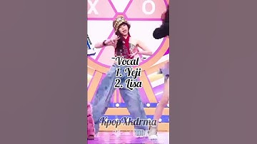 rating lisa and yeji in different  categories #lisa#yeji#blackpink#itzy#fypシ