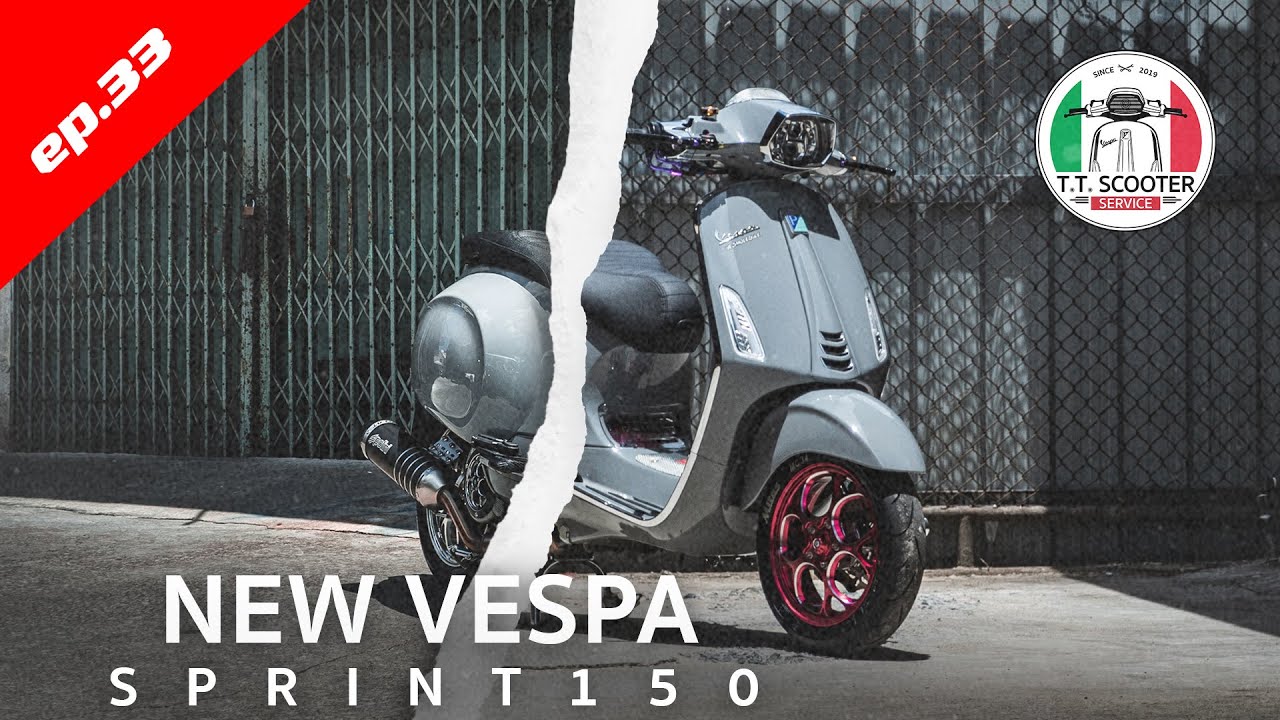EP.33 New Vespa Sprint150 เทาแลมโบ จัดเต็ม!!! อะไหล่ครบทุกชิ้น ที่สายคลีนทั้งหลายควรมี