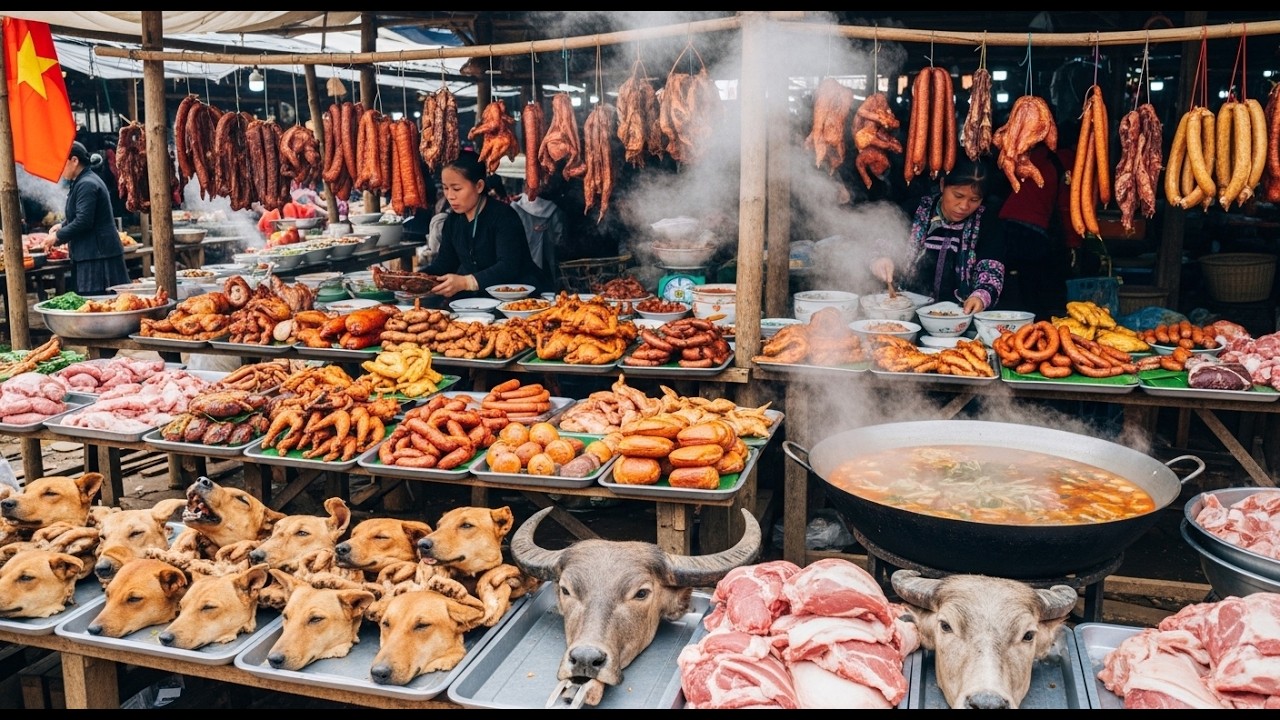 Food Market in Northern Vietnam | Bac Ha Market Tour
