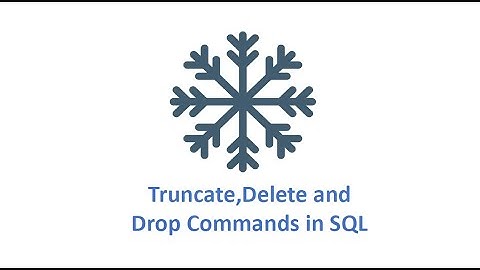 Snowflake: Truncate, Delete and drop Commands in SQL