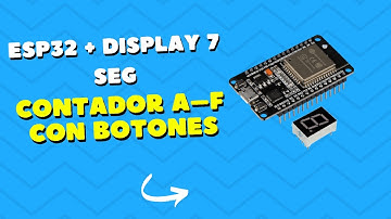 ESP32 | Contador hexadecimal A–F con display 7 segmentos y botones