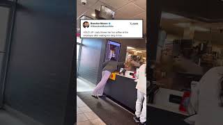 She threw her HOT coffee on the employee at McDonalds. #coffee #police #arrested #fight #breaking