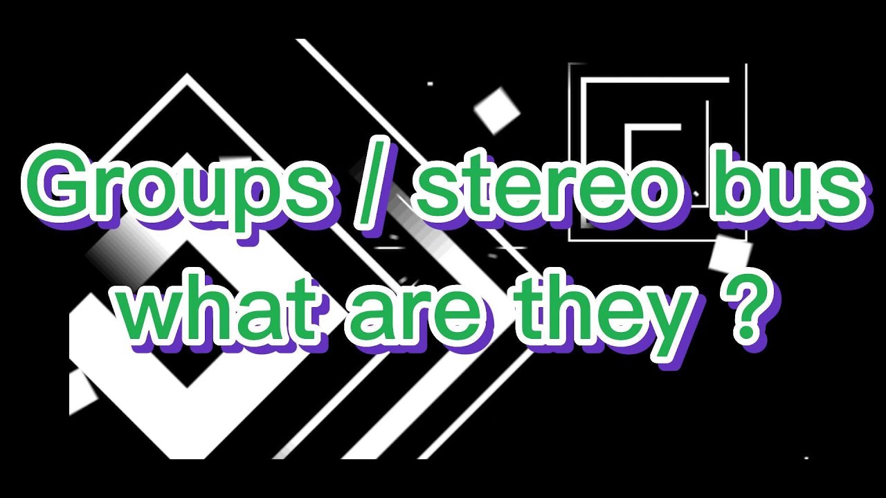 What are the f320 groups and the X32 stereo bus controls - YouTube