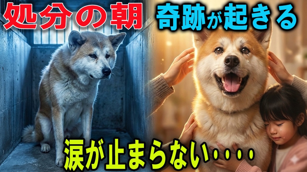 クリスマスの夜、保健所の冷たい檻で震えていた秋田犬。処分の朝、老犬が起こした「最後の奇跡」に涙が止まらない…