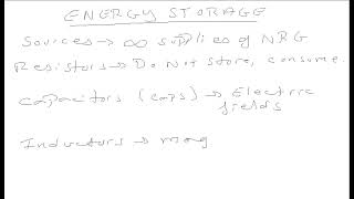 Energy Storage Elements