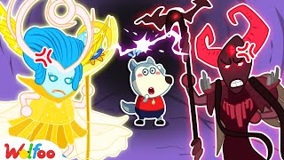 Wolfoo Underground #45  Angel vs Demon  Who Will Win? | Wolfoo World Adventure Time