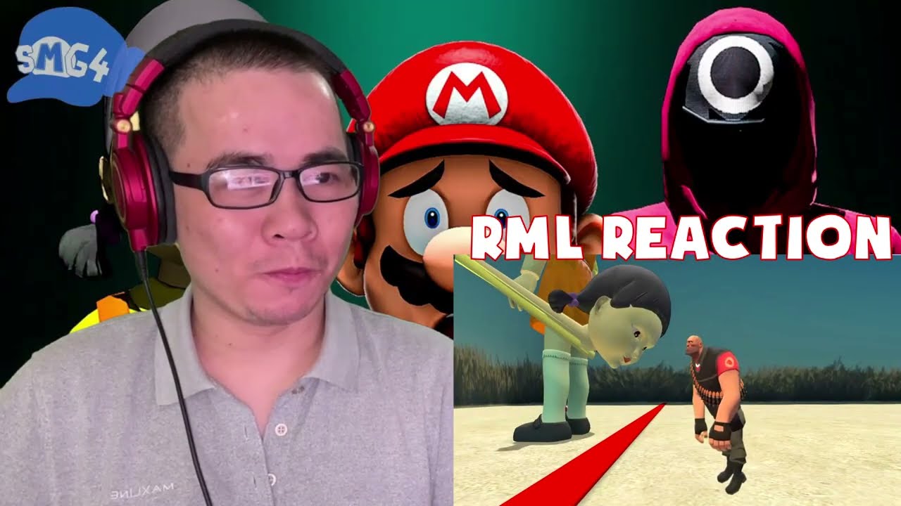 SMG4: If Mario Was In.... SQUID GAME REACTION | RML
