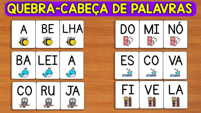 Jogo: Quebra-Cabeça Silábico — SÓ ESCOLA