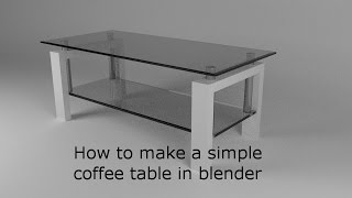 In this quick tutorial, we will be teaching you how to make a simple coffee table in Blender 3d.