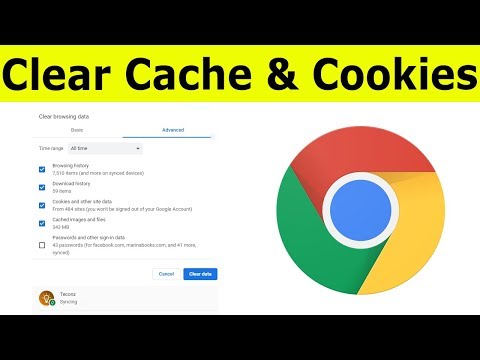 Video: Bagaimana cara menghapus cache dan cookie di laptop Dell saya?
