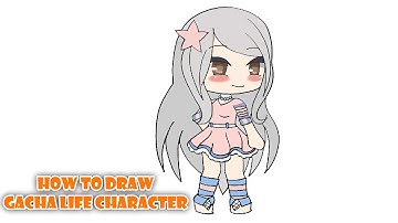 How to Draw Gacha Life Character | easy drawing Step by step