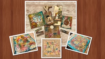 Making A Mixed Media Master Board With Teabags & Deli Paper & Project Ideas