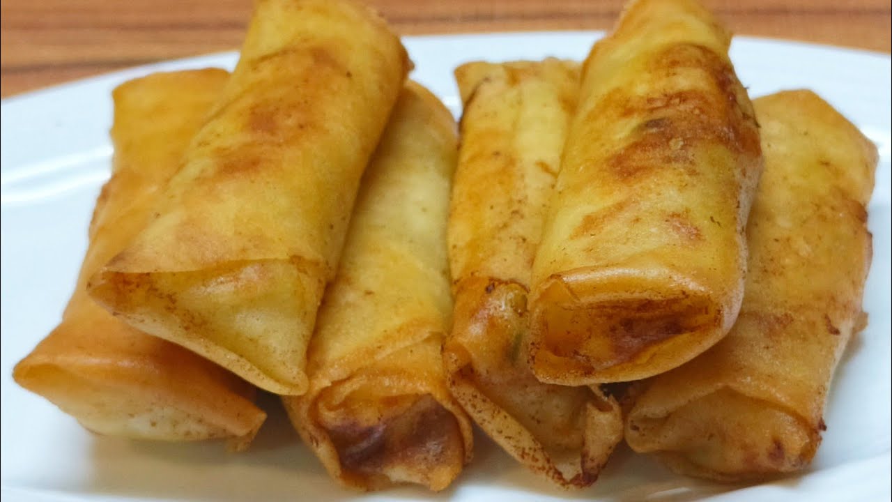 HOW TO MAKE EASY , CRISPY , YUMMY SHRIMP SPRING ROLLS