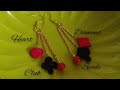 HOW TO MAKE CROCHET EARRINGS | PLAYING CARDS SYMBOL
