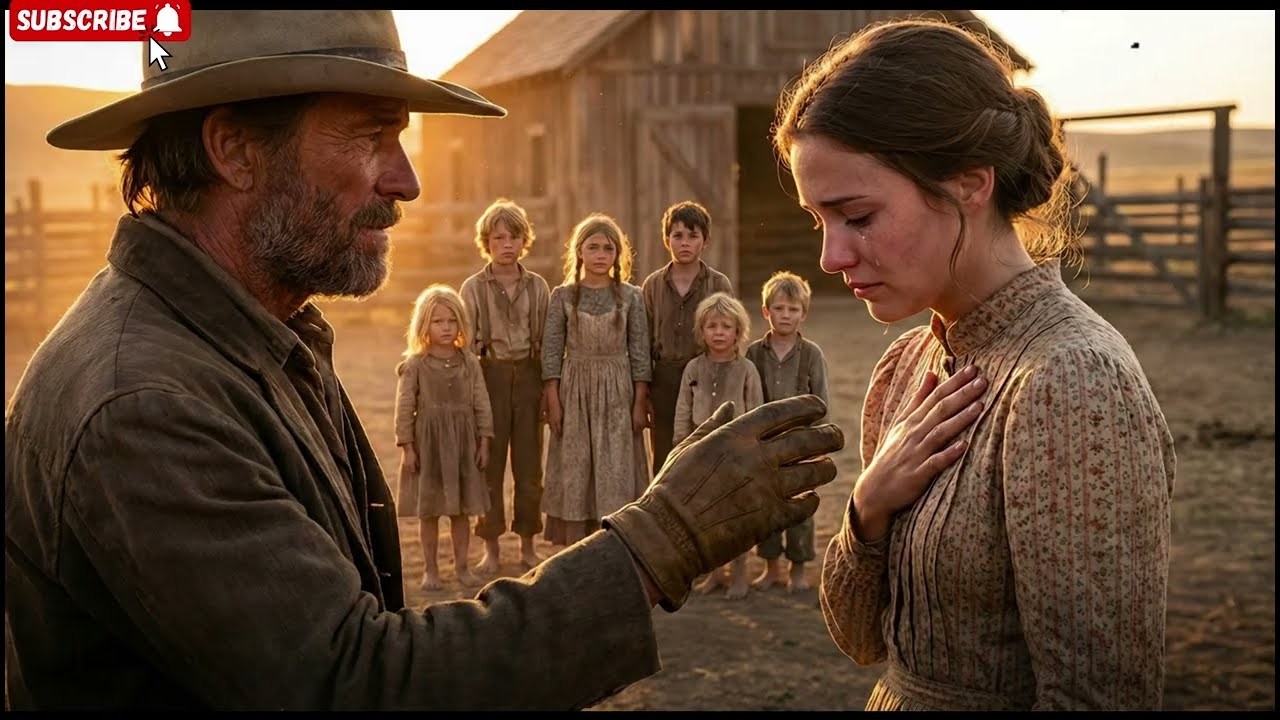 Una mujer estéril responde al anuncio de un viudo que busca ayuda con sus 6 hijos — Lo que sucede