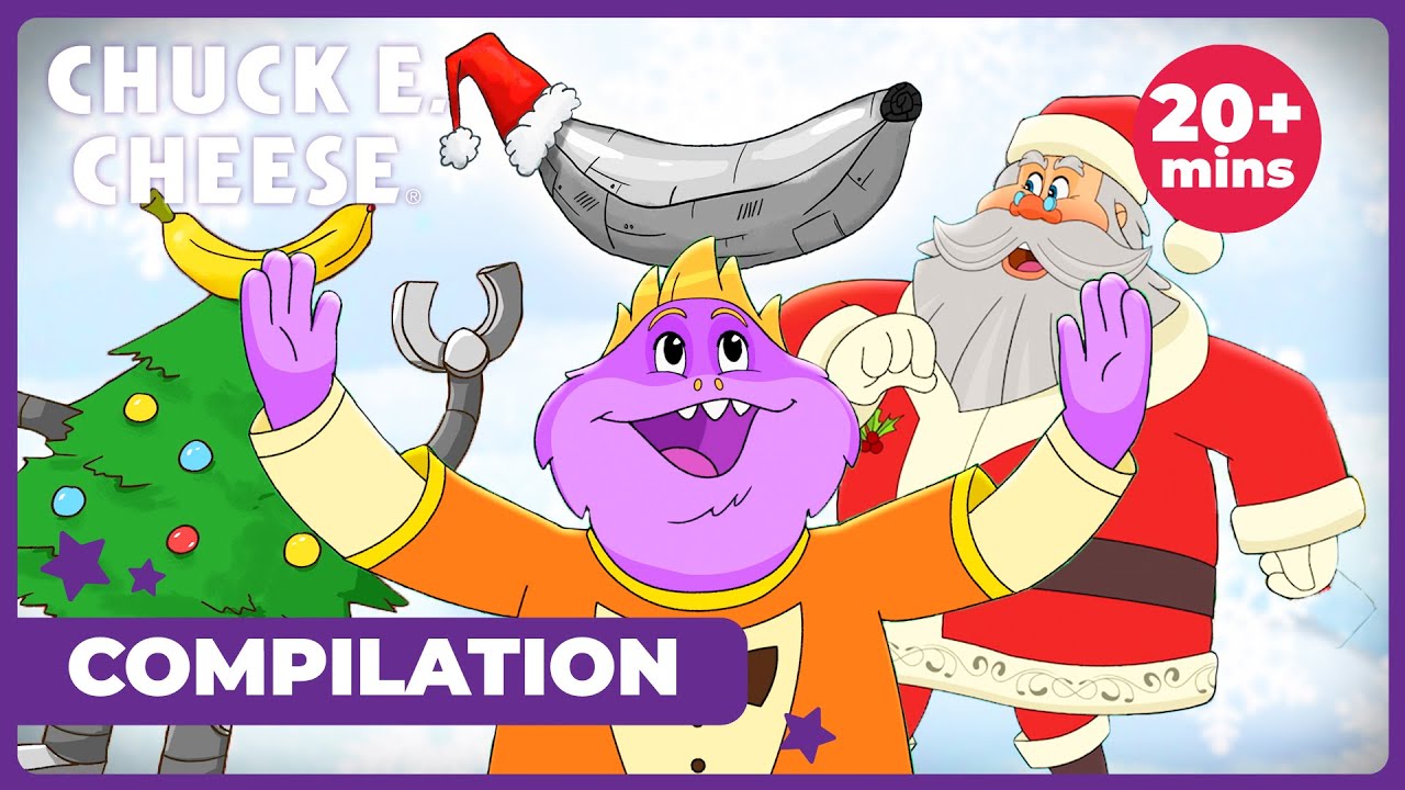 ROBOT BANANA CHRISTMAS MUSIC VIDEO 🤖🍌🎅 + More Kids Songs | Chuck E. Cheese Funny Holiday Songs