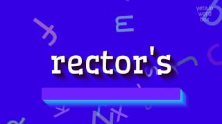 Rektör - Nasil Okunuyor? Örün Rectors - How To Pronounce It? S